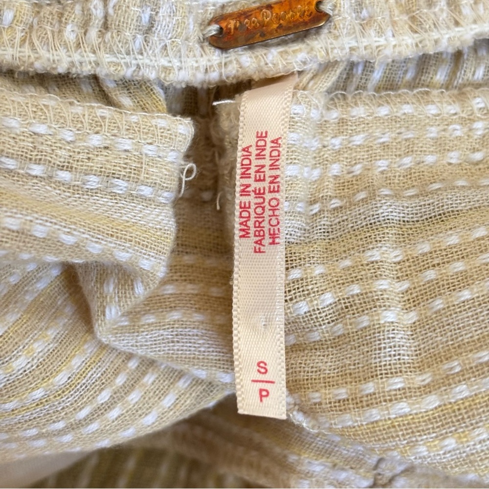FREE PEOPLE Sweet Escape Drawstring Pant in Cream Size S - Picture 10 of 12